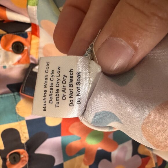 Dusen Dusen Multicolor Daisy Pattern Button Down Midi Dress - Picture 8 of 8